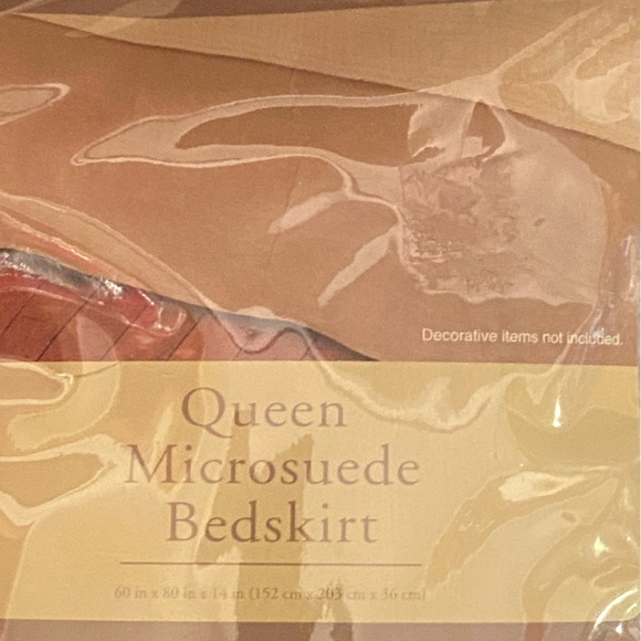 Home Trends Tan Queen Microsuede Bedskirt - Picture 3 of 3